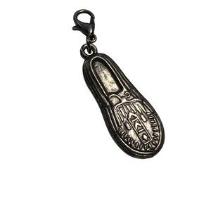 Vintage Shoe Pendant Zipper Pull Charm St Labre Indian School Moccasin
